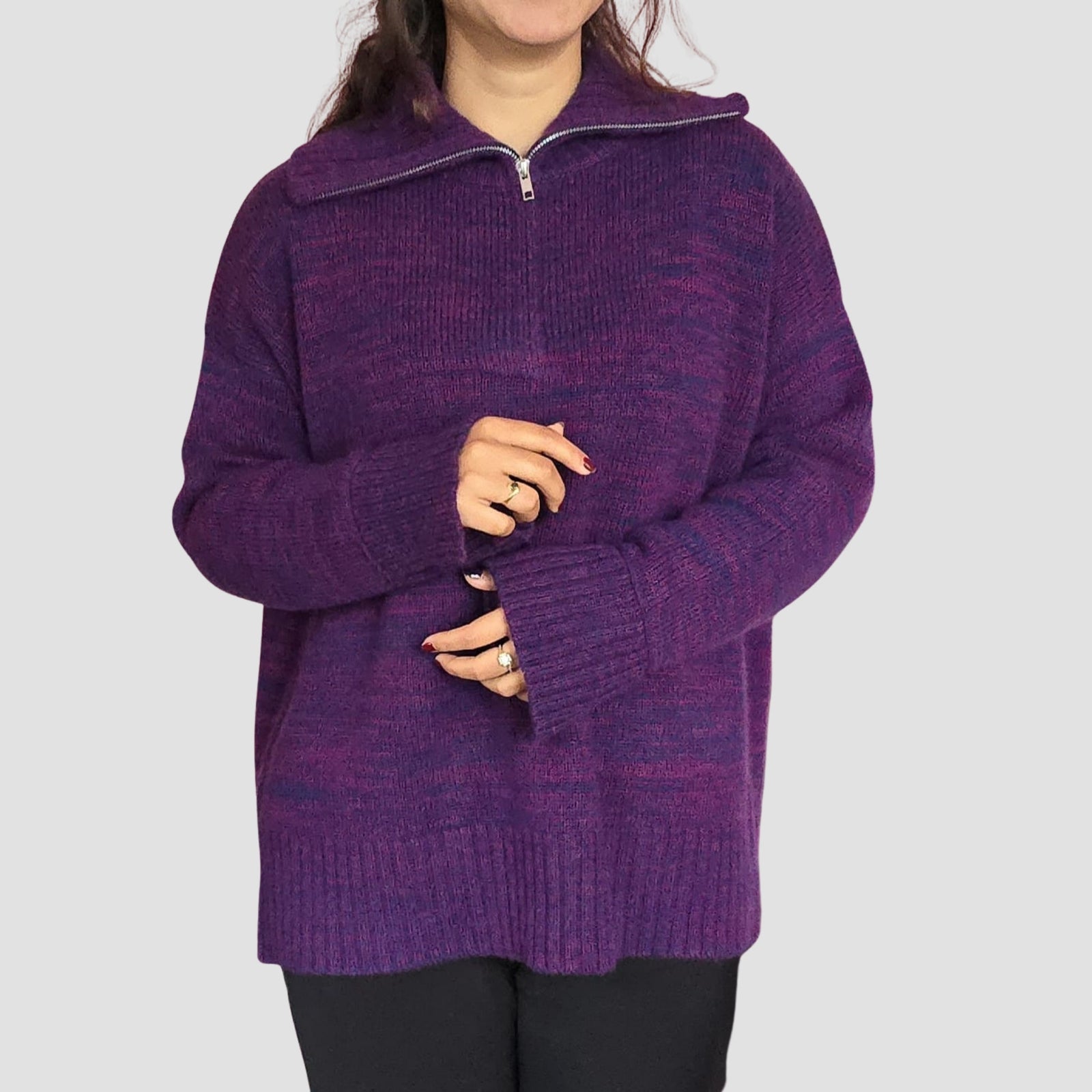 Unique marled/space-dyed purple pattern