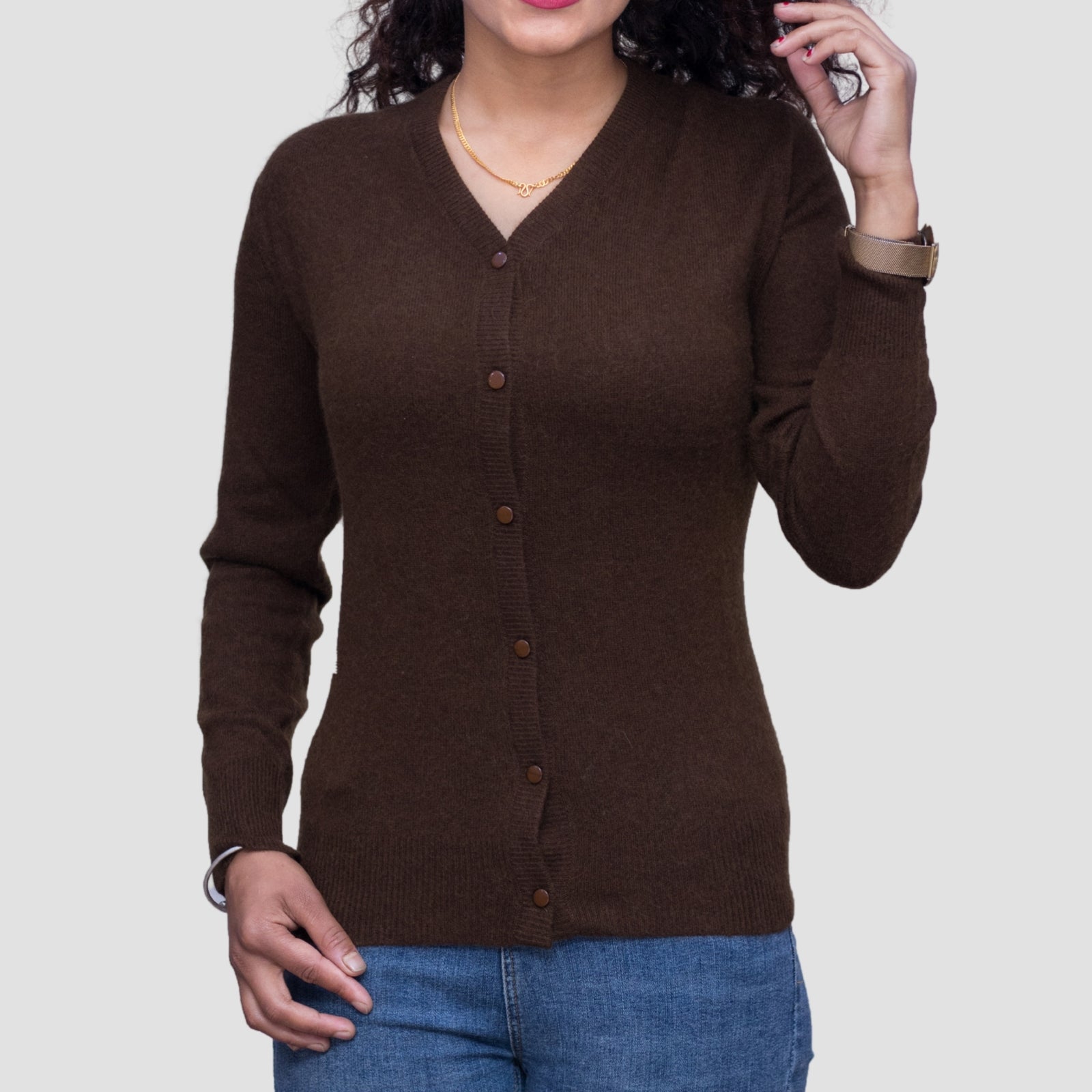 100% Certified Cashmere Cardigan Sweater for Women – Lightweight, Luxury Handloom Knit by Anitya – Cozy Outerwear, Available in Multiple Sizes & Colors