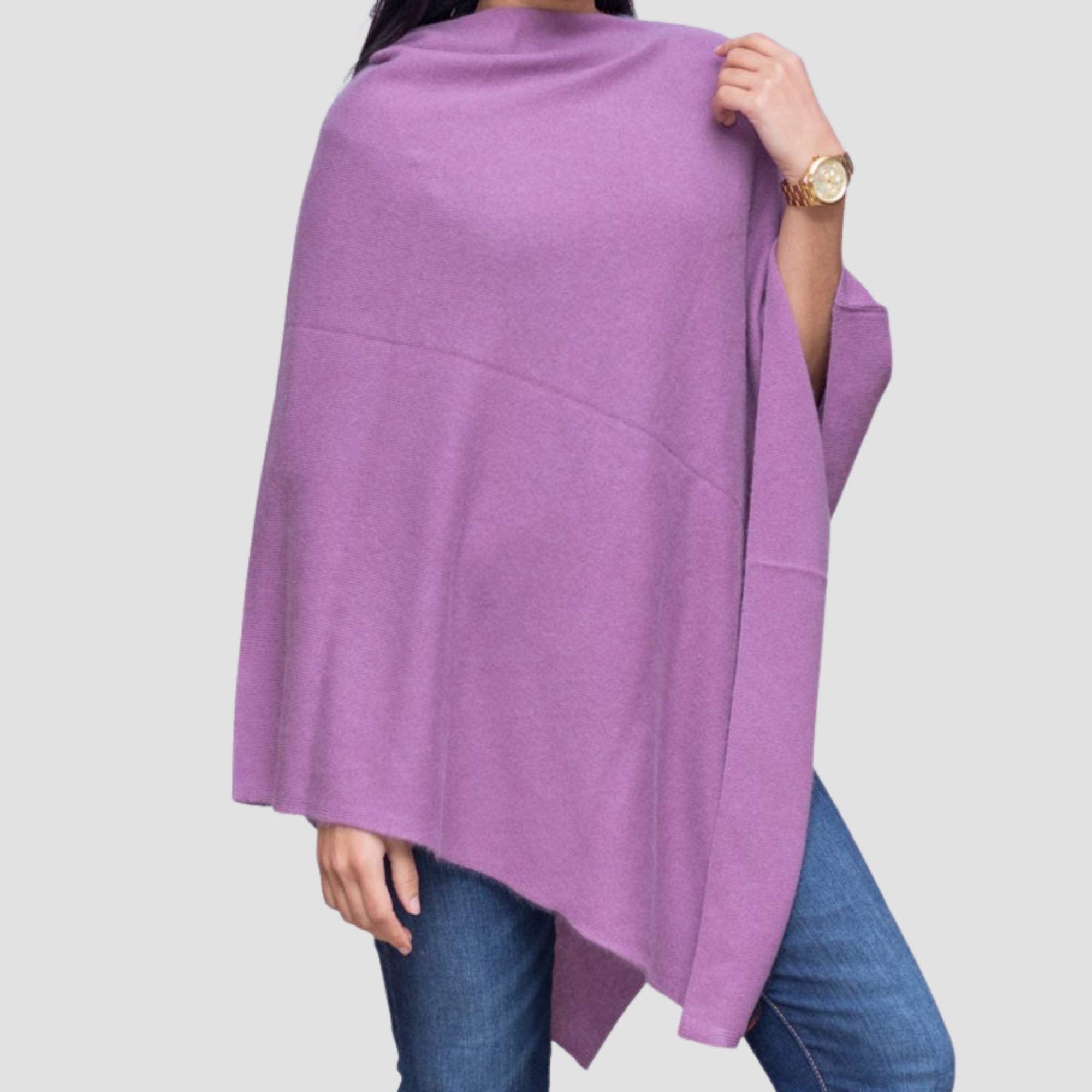 100% Cashmere Poncho for Women – Lightweight, Luxury Wrap by Anitya – Soft, Cozy, and Elegant, Available in Multiple Colors