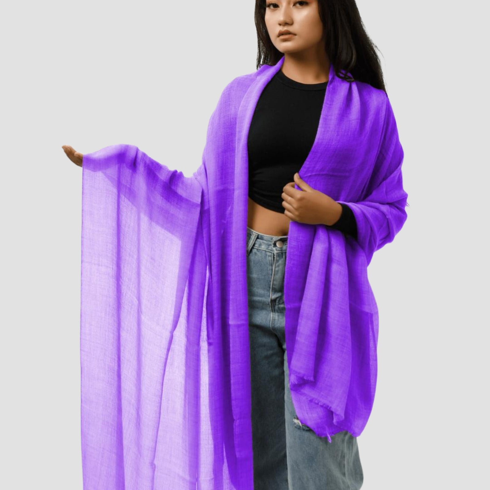 100% Handwoven Cashmere Scarf for Women – Soft, Warm, Lightweight, and Cozy Wrap by Anitya