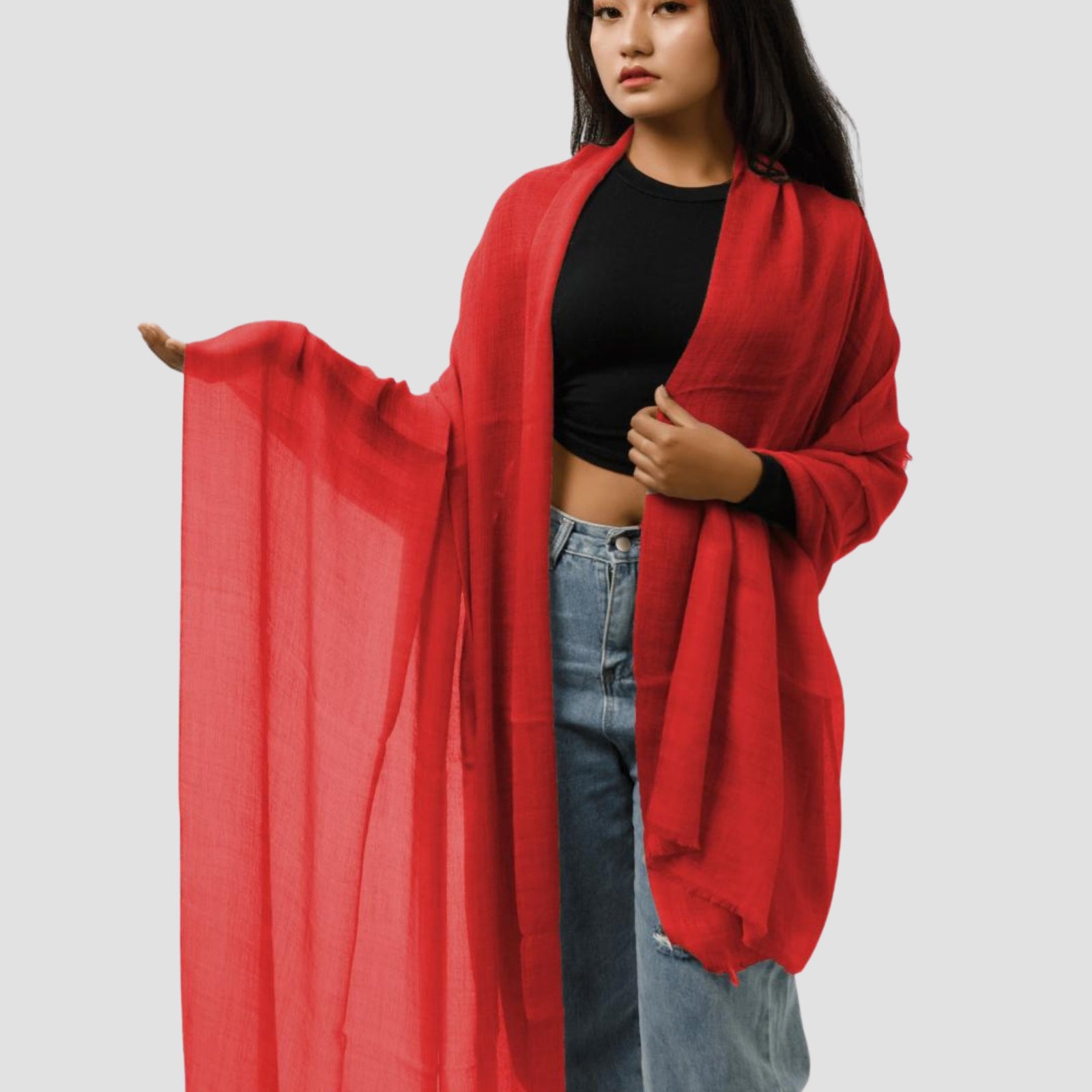 100% Handwoven Cashmere Scarf for Women – Soft, Warm, Lightweight, and Cozy Wrap by Anitya