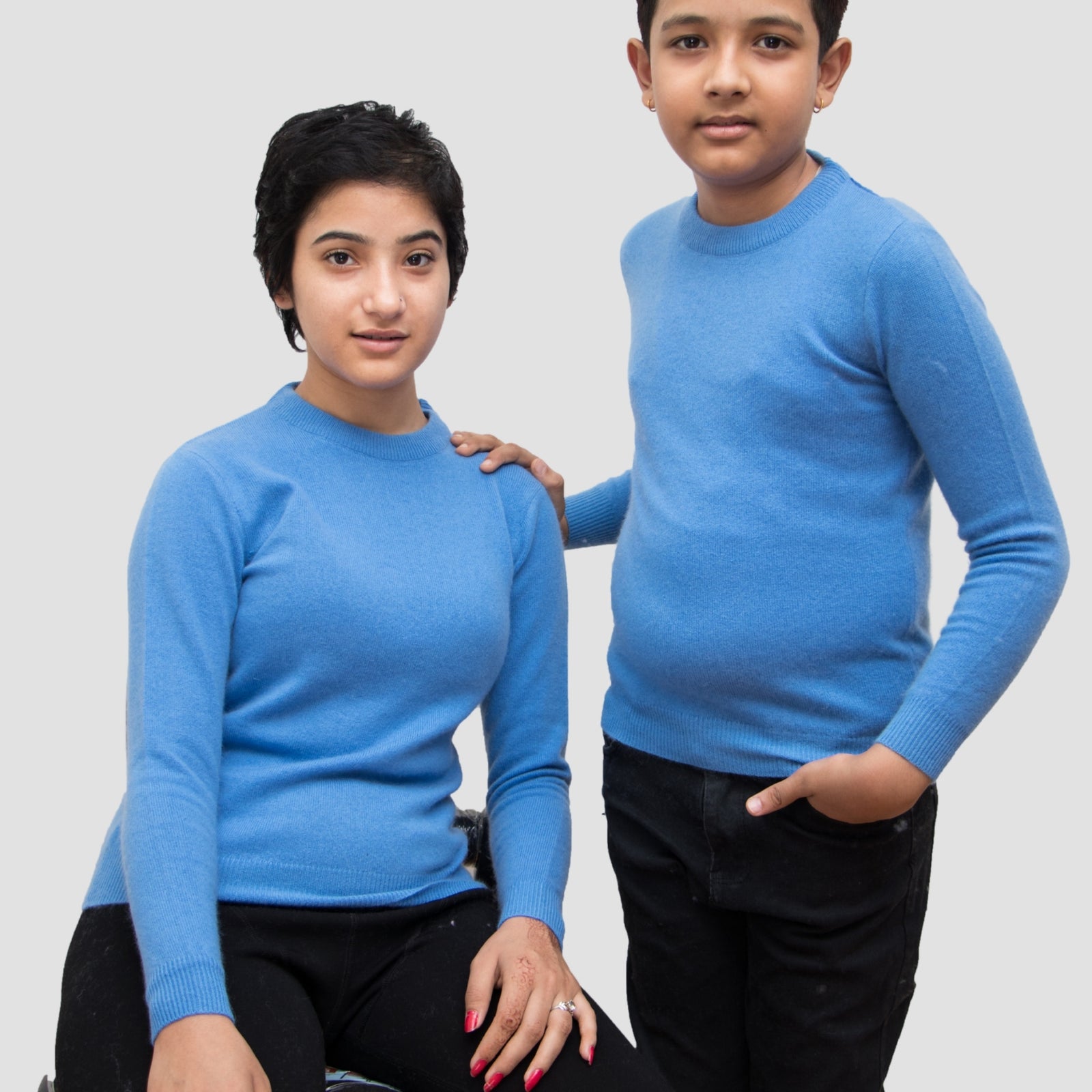 Kids’ 100% Pure Cashmere Sweater – Soft, Warm & Lightweight | Handmade in Nepal