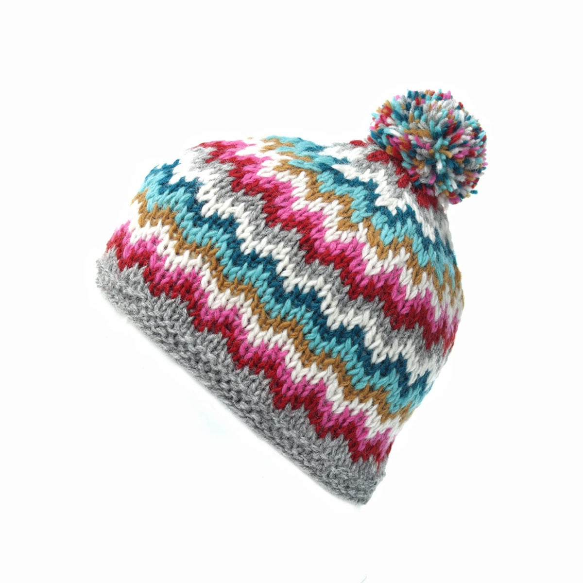 Handwoven Woolen Cap – Cozy, Warm, Unique Style with Colorful Patterns – High-Quality New Zealand Wool by Anitya, Made in Nepal