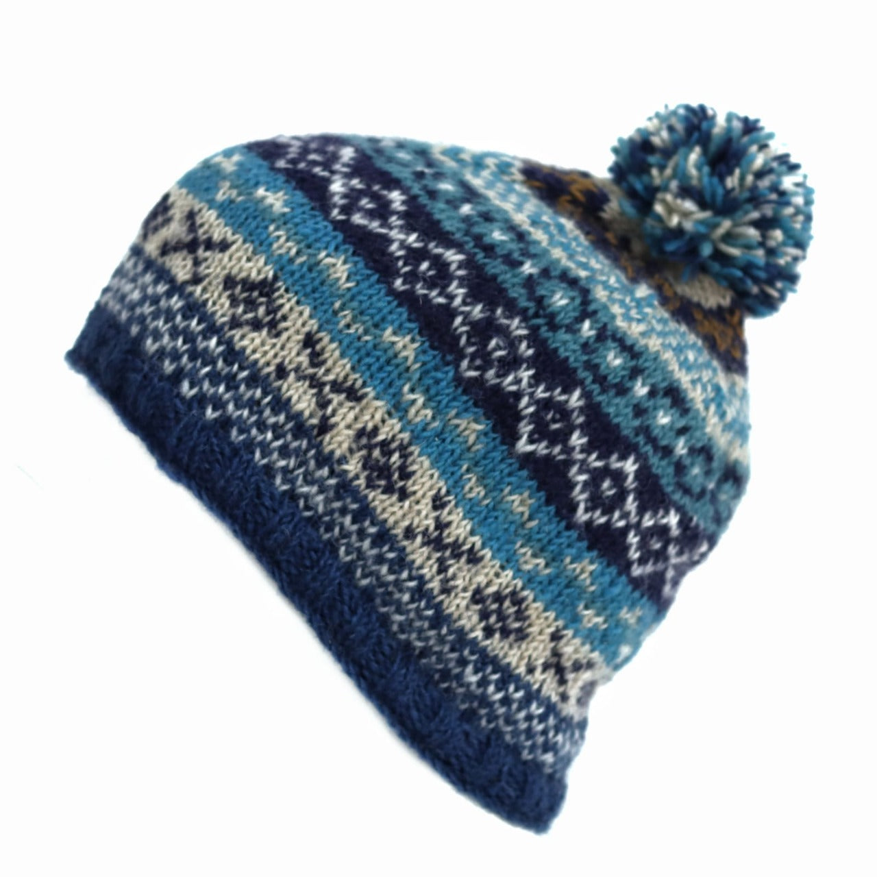 Handwoven Woolen Cap – Cozy, Warm, Unique Style with Colorful Patterns – High-Quality New Zealand Wool by Anitya, Made in Nepal