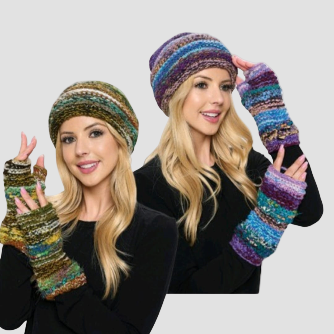 Handwoven Woolen Handwarmers – 100% Wool Artistic Design by Anitya – Soft, Warm, and Unique Winter Accessories